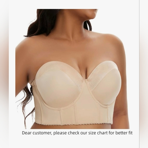 SEA BBOT Women Longline Strapless Bra Full Coverage Corset Bra #1000 - Picture 12 of 12